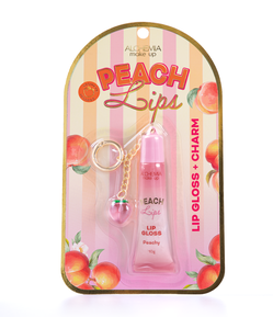 Kit Lip Gloss + Chaveiro Charm Peach Lips Alchemia