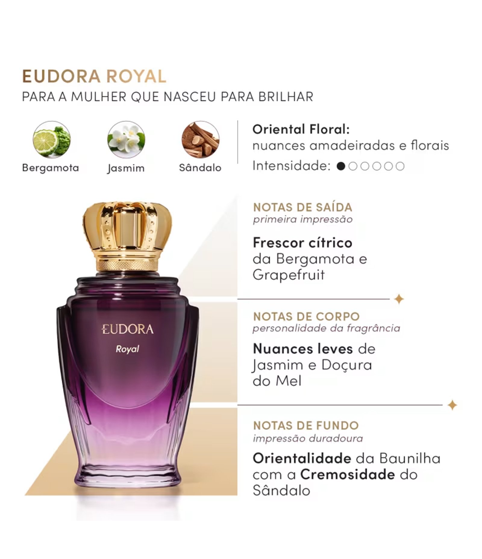 Perfume Eudora Royal Desodorante Colonia 100ML 3