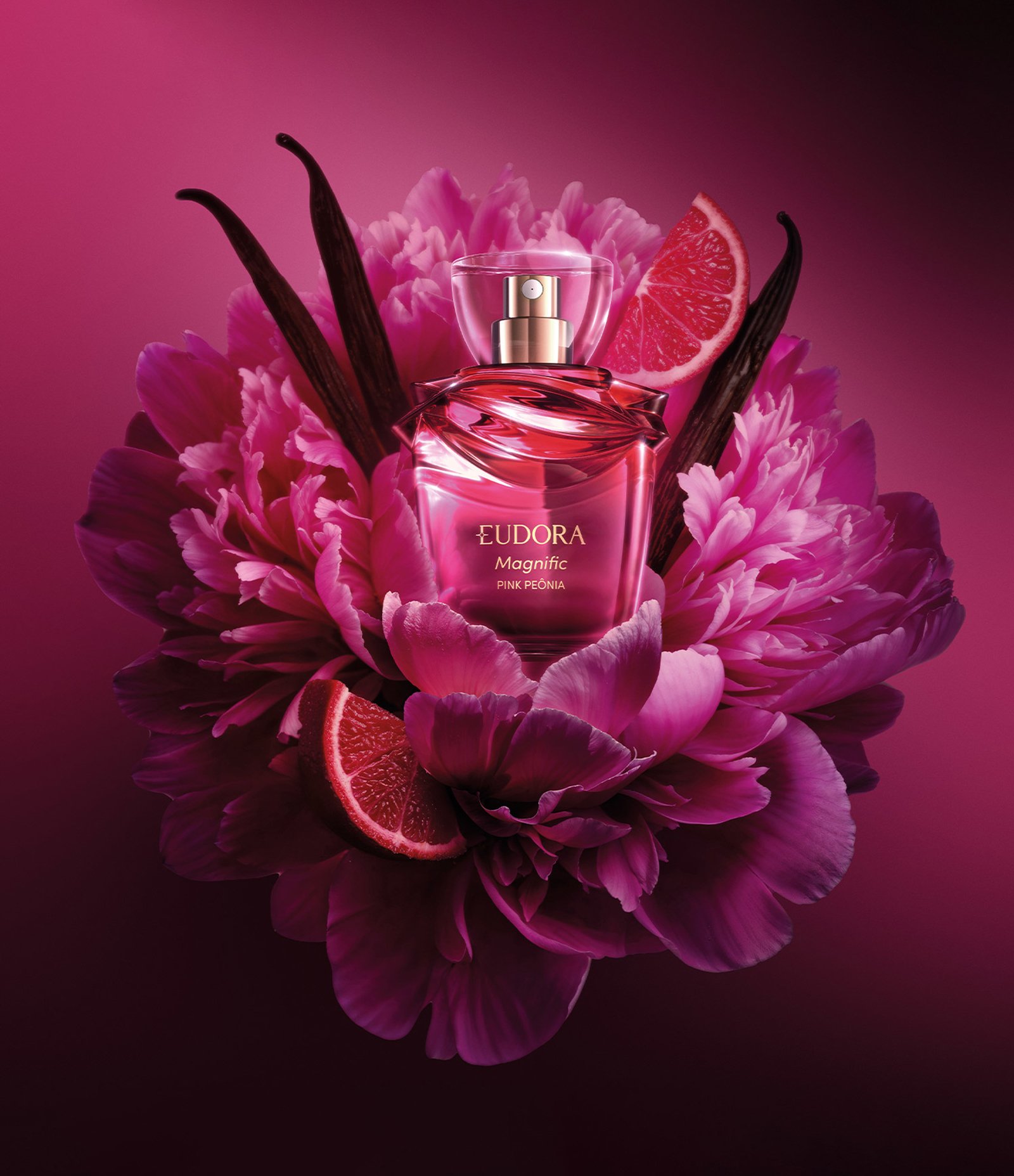 Perfume Eudora Magnific Pink Peonia Desodorante Colonia 100ML 6