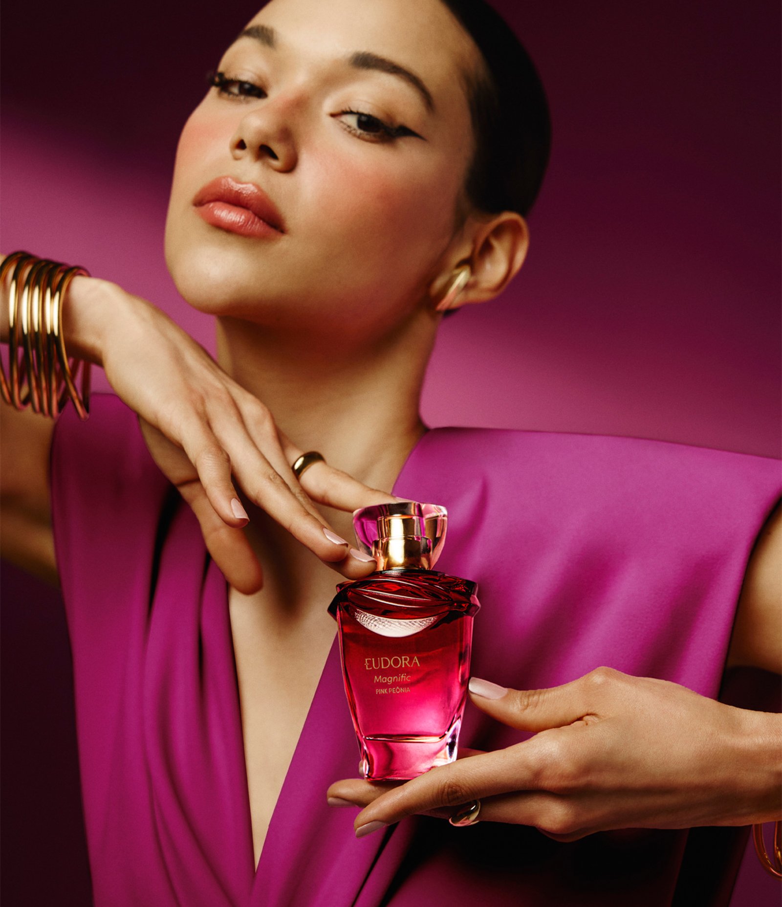 Perfume Eudora Magnific Pink Peonia Desodorante Colonia 100ML 9