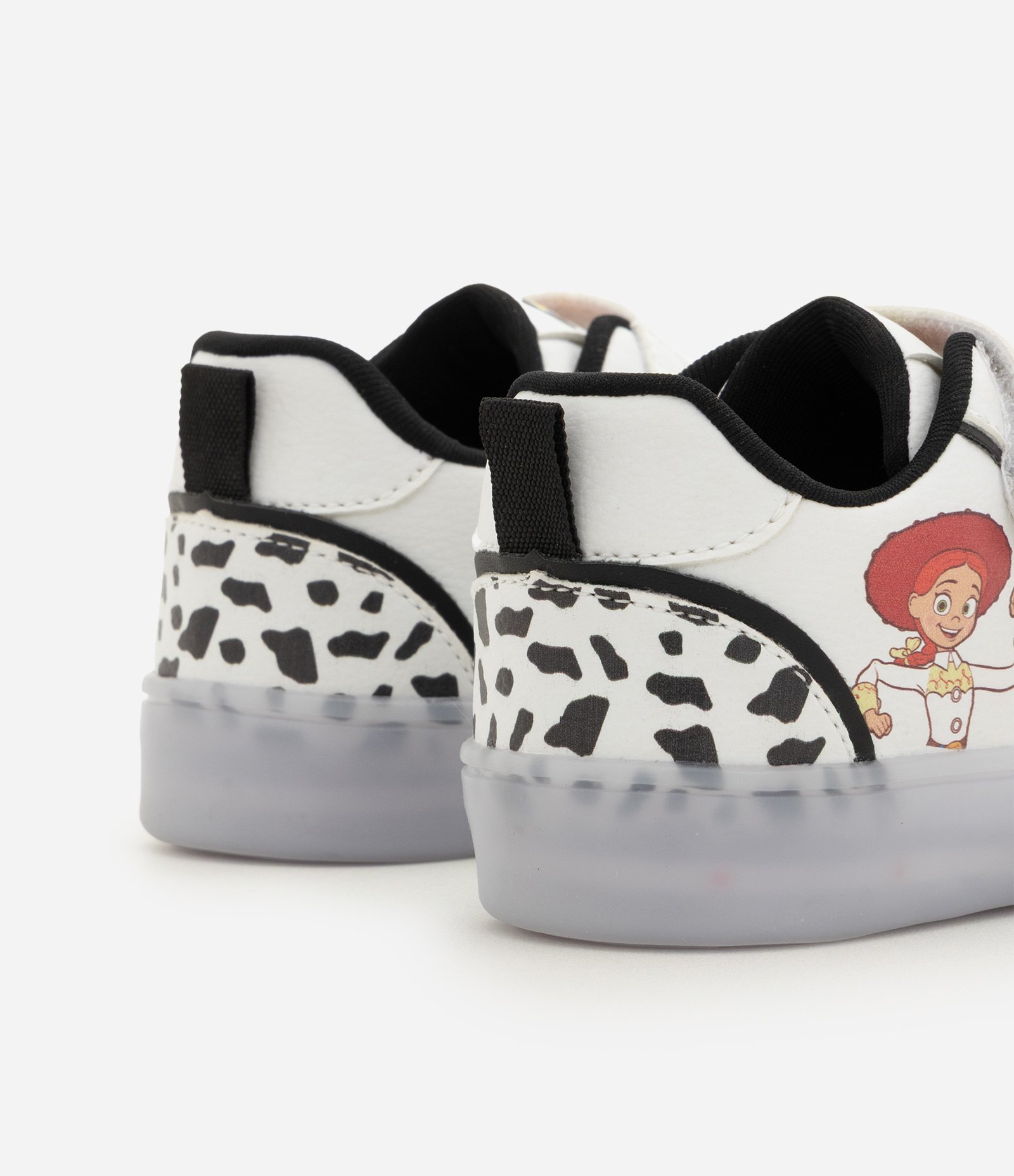 Tênis Infantil em PU com Estampa Jessie e LED - Tam 20 a 27 Off White 3
