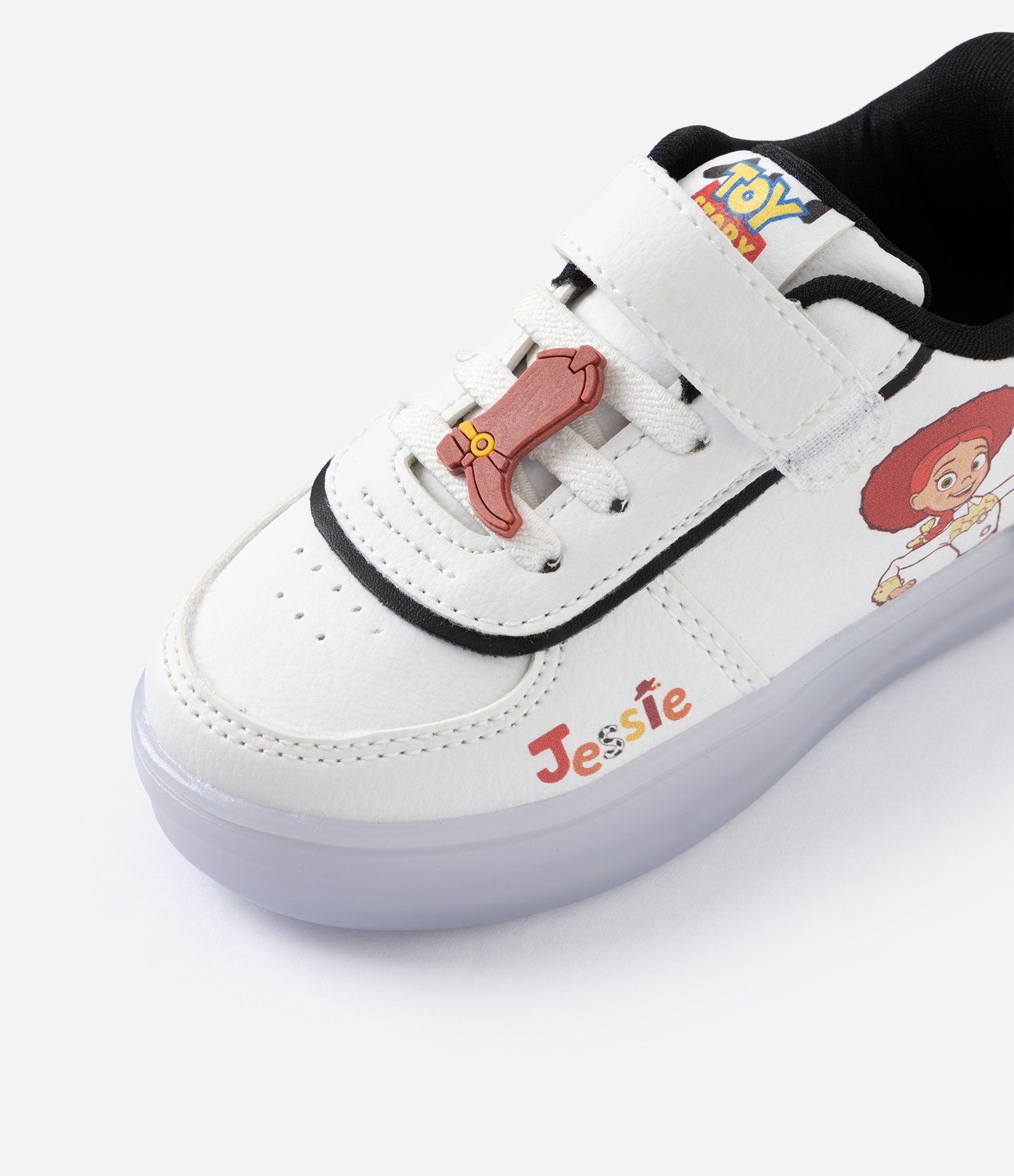 Tênis Infantil em PU com Estampa Jessie e LED - Tam 20 a 27 Off White 5
