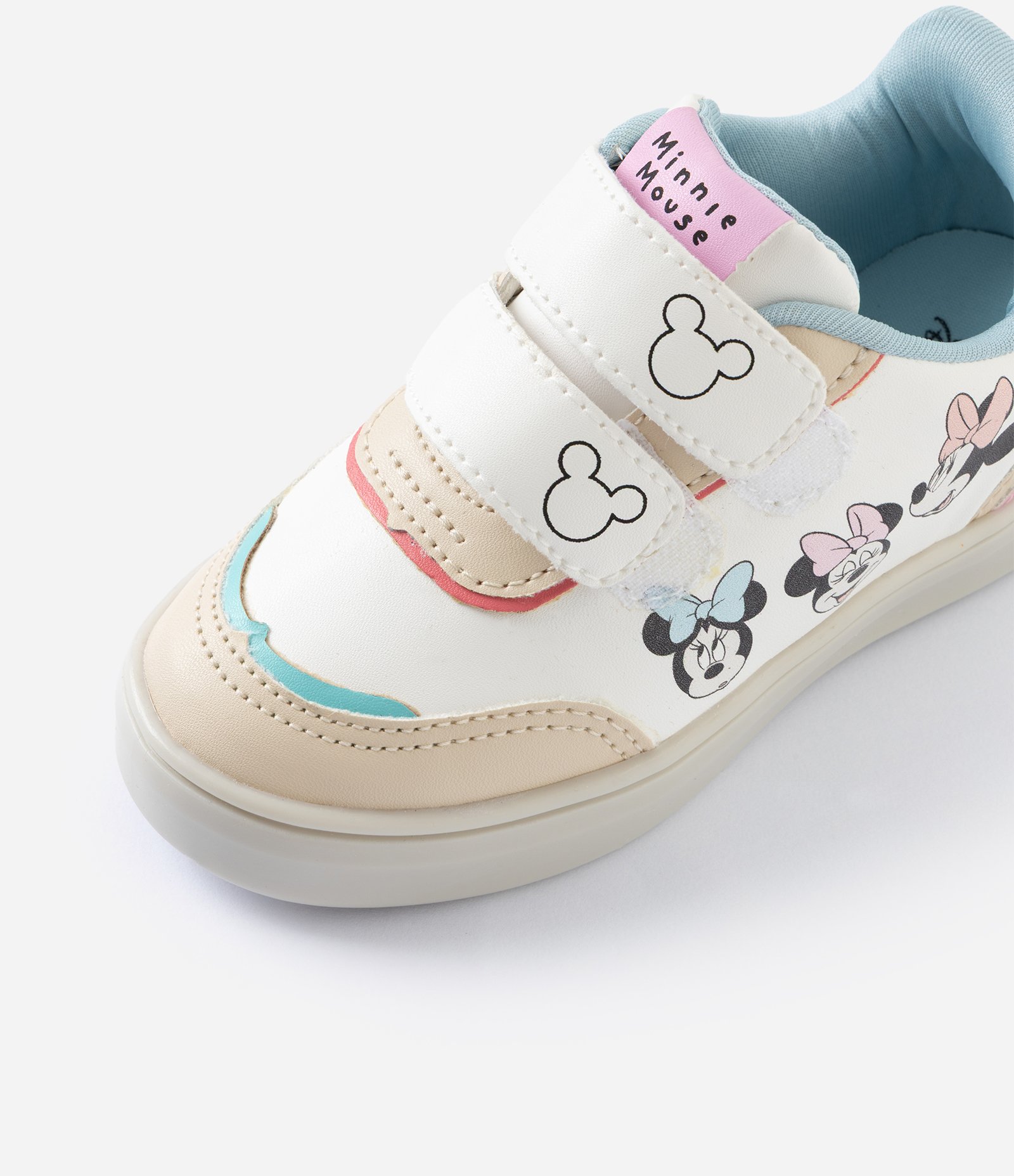 Tênis em PU da Minnie com LED Infantil - Tam 20 a 27 Off White 6