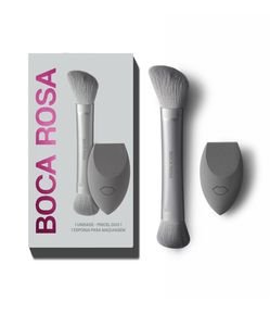 Kit Boca Rosa Pincel Duo 1 + Esponja