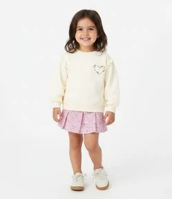 Saia Plissada Infantil com Estampa Floral Liberty – Tam 1 a 6 Anos