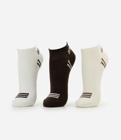 Kit 3 Pares de Meias Sapatilha em Algodão Wilson