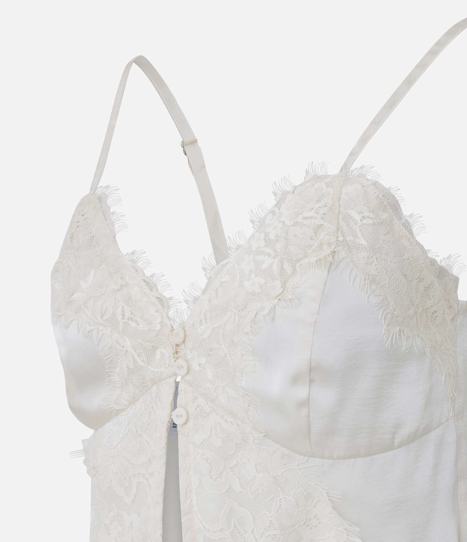 Blusa em Cetim com Detalhes em Renda Branco 6