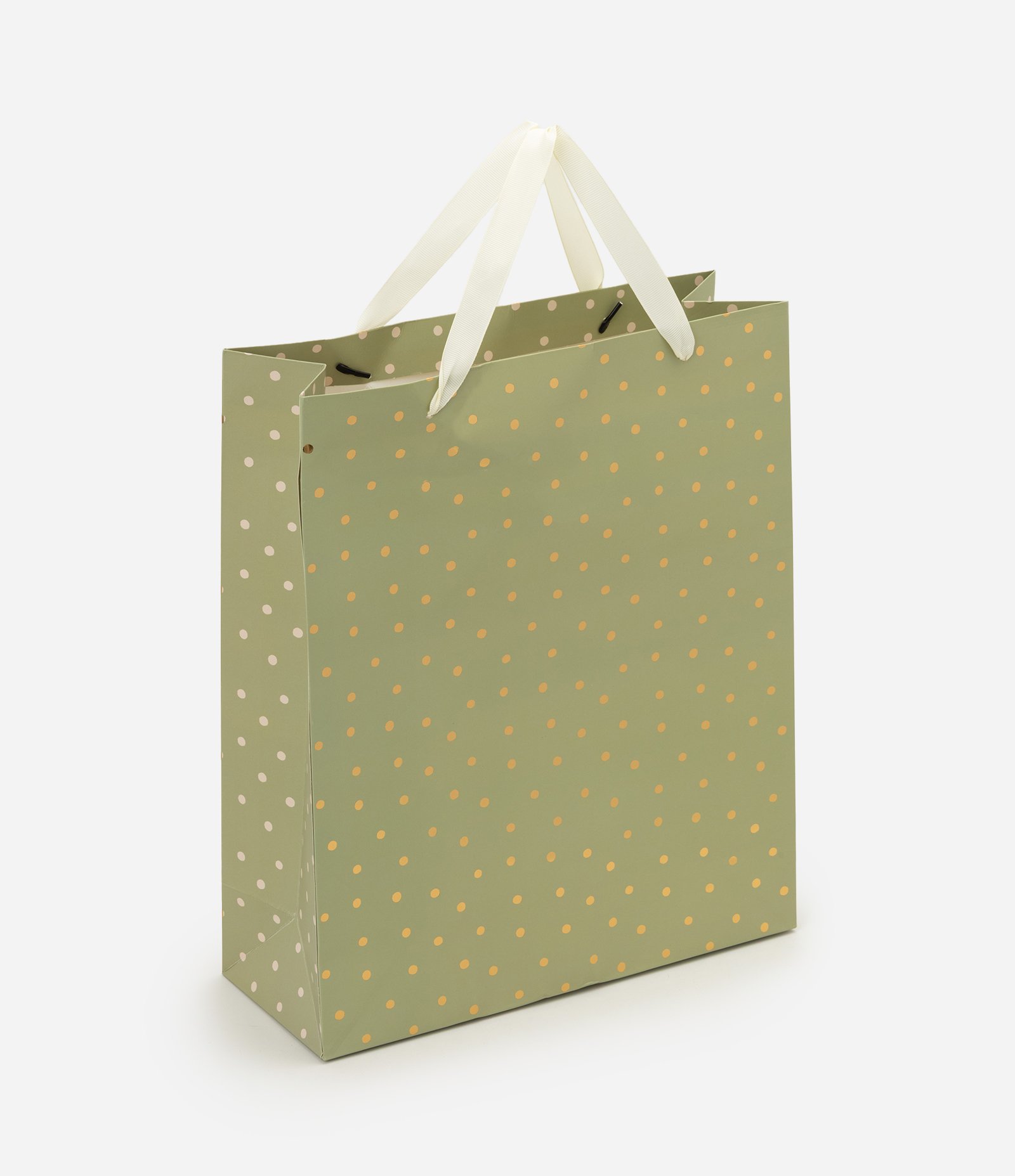 Embalagem para Presente Médio em Papel com Estampa Poá Verde 1