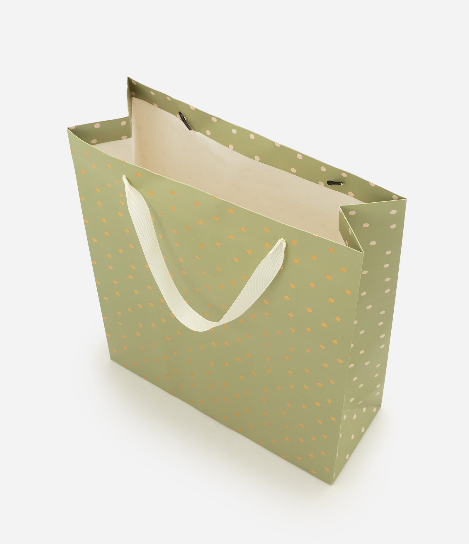 Embalagem para Presente Médio em Papel com Estampa Poá Verde 3