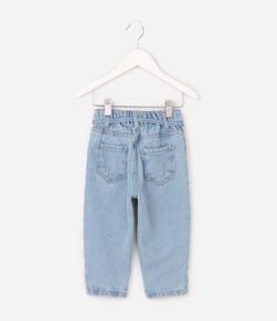 Calça Jeans Mom com Amarração Infantil - Tam 1 a 6 Anos