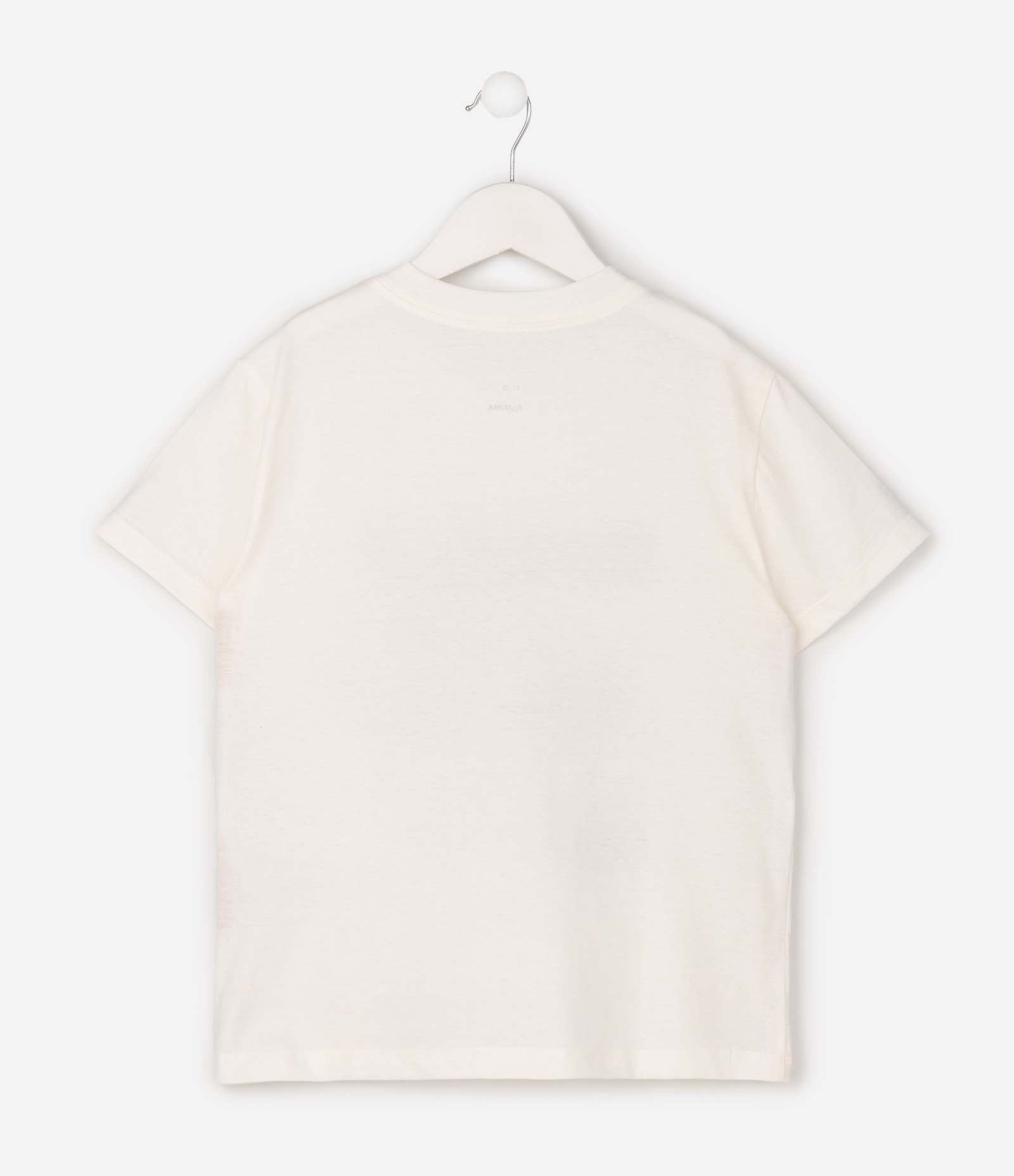 Camiseta Infantil em Algodão com Lettering Frontal - Tam 5 A 16 Anos Off White 3