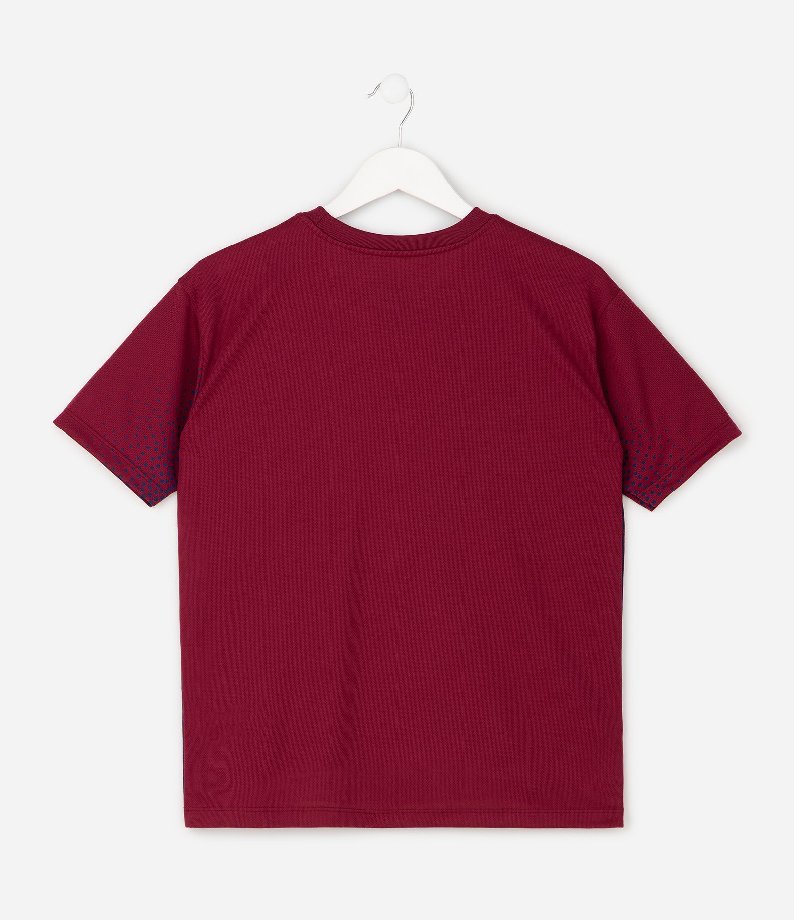 Camiseta Infantil com Efeito Degradê e Estampa Barcelona - Tam 5 a 14 Anos Bordô 3