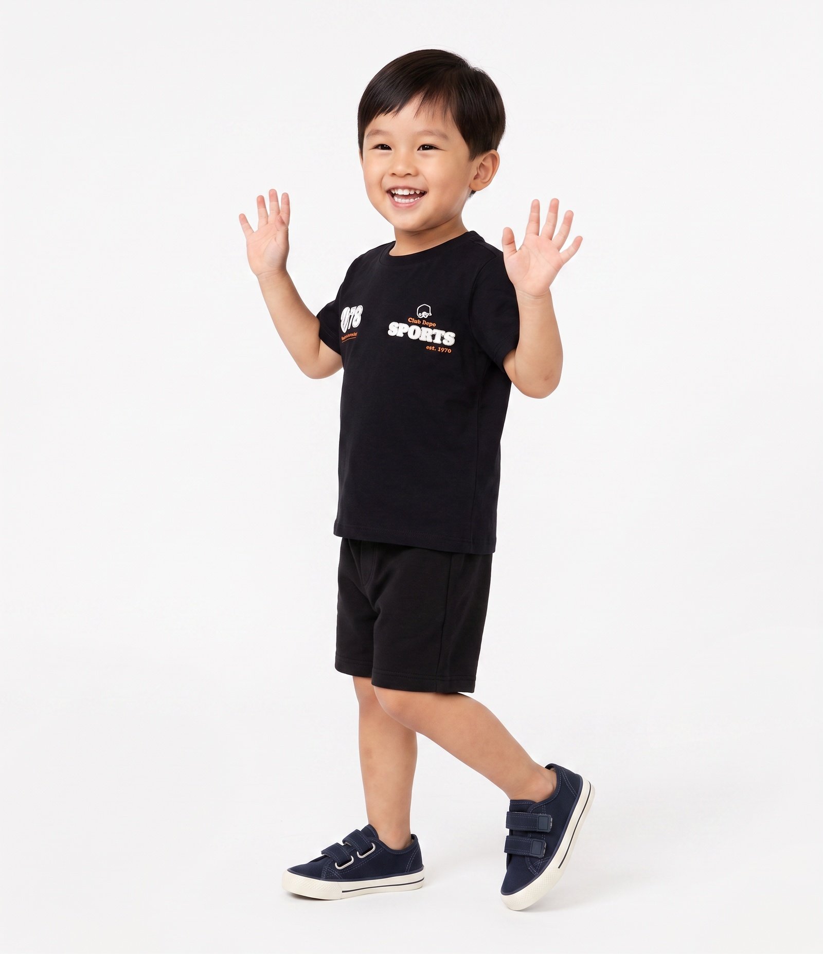Conjunto Infantil Em Algodão Estampada - Tam 1 a 6 Anos Preto 2