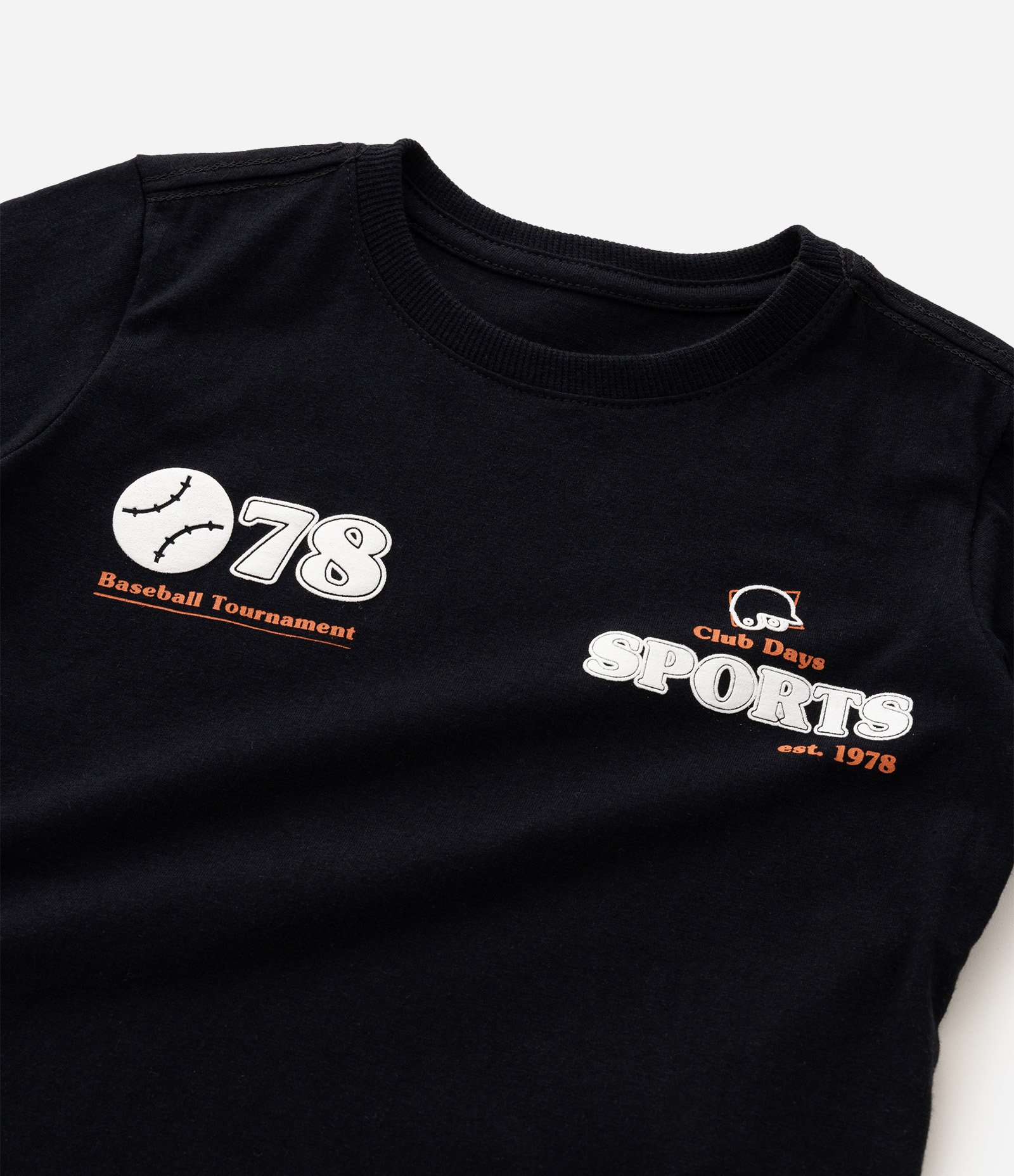 Conjunto Infantil Em Algodão Estampada - Tam 1 a 6 Anos Preto 4
