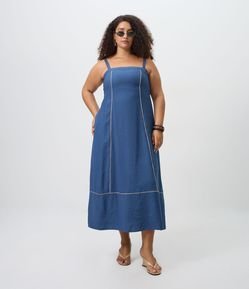 Vestido Midi em Viscose com Estampa Étnico Curve & Plus Size