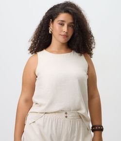 Regata em Viscolinho Curve & Plus Size
