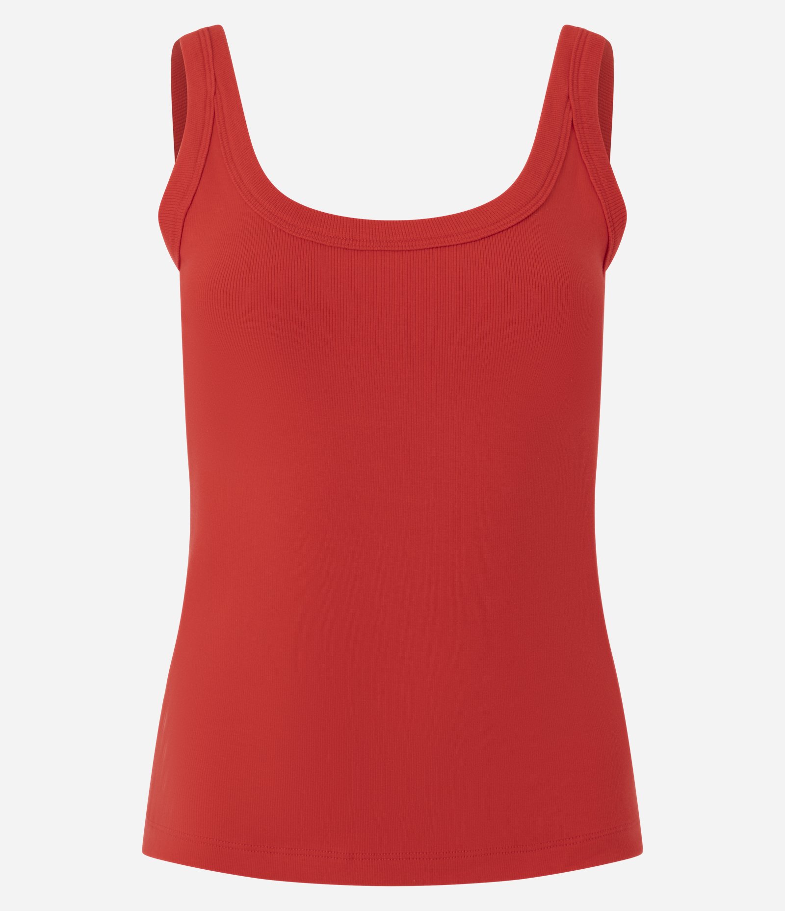 Regata Básica em Ribana com Alças Largas Vermelho 1