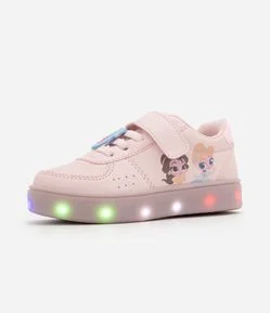 Tênis Infantil Em PU Princesa com Led - Tam 20 ao 27