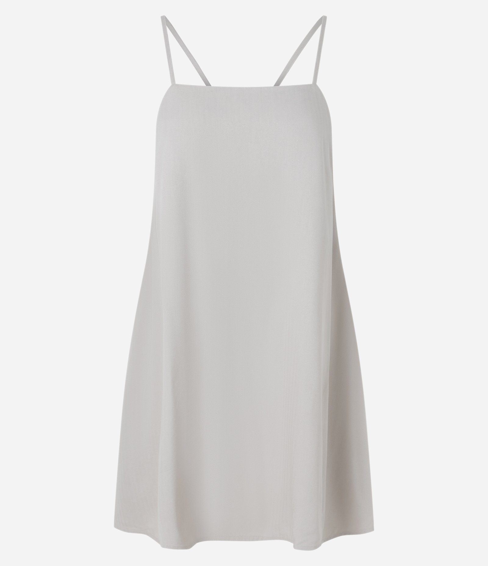 Vestido Curto em Sarja com Alças Finas e Costas Cruzadas Off White 5
