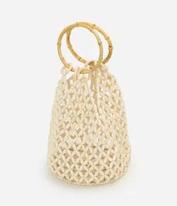 Bolsa Média com Alças Redondas e Estrutura Vazada