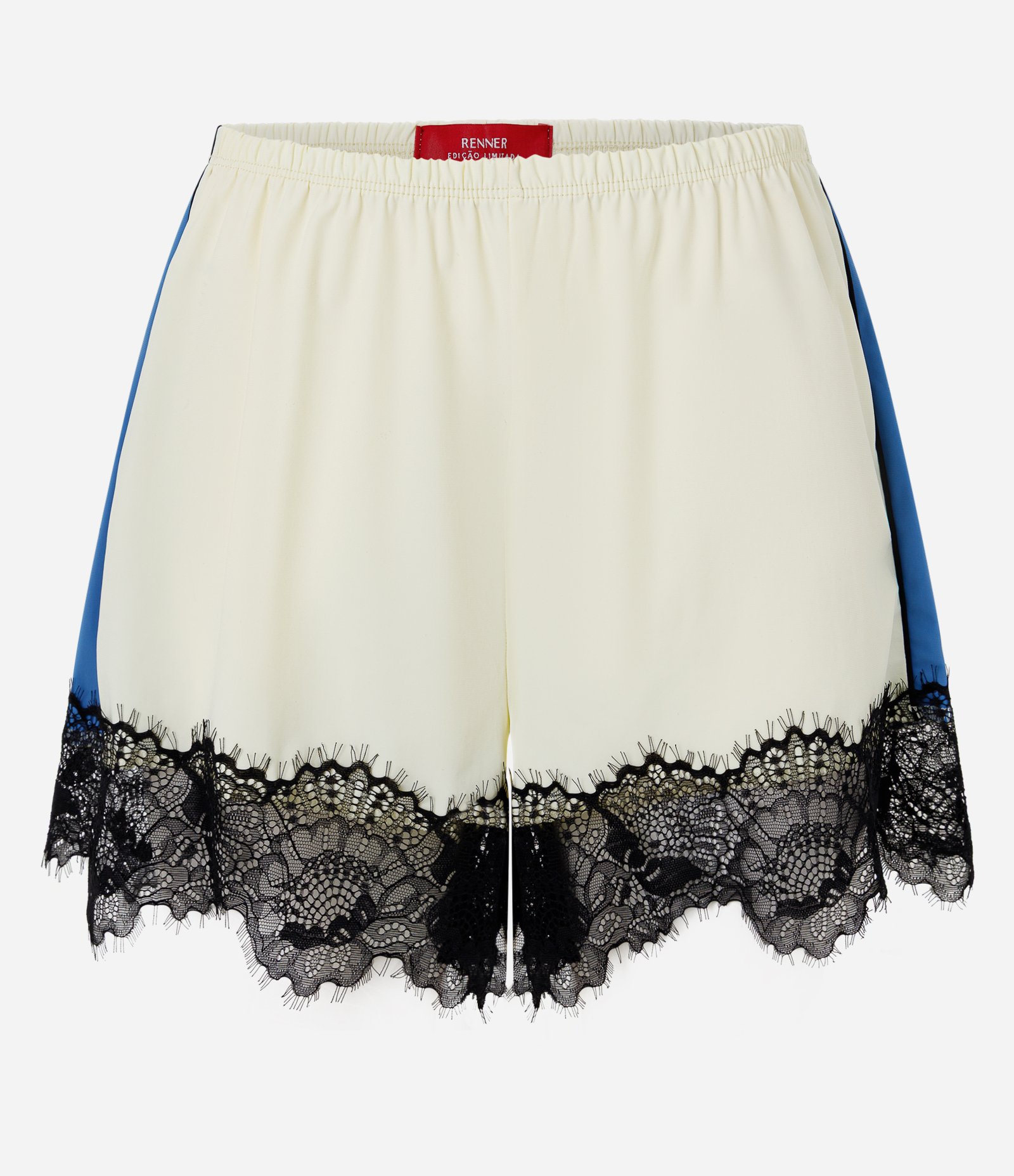 Bermuda Esportiva com Laterais Contrastantes e Renda Amarelo 6