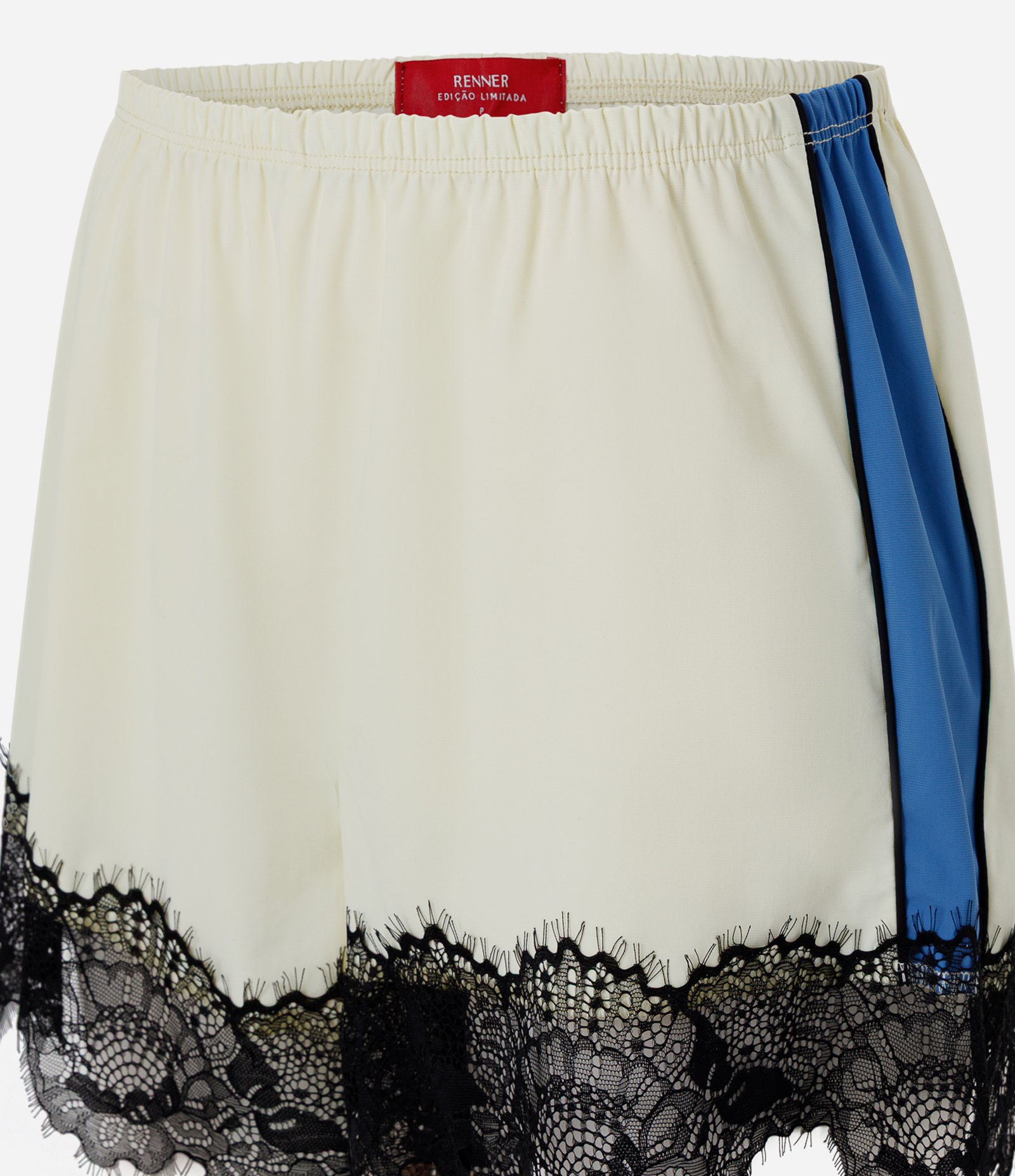 Bermuda Esportiva com Laterais Contrastantes e Renda Amarelo 7