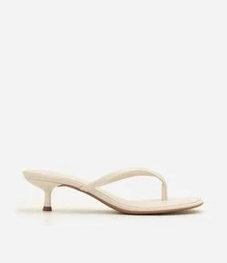 Sandália Mule em PU Kitten Heel