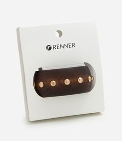 Bracelete em Madeira com Aplicações Metálicas