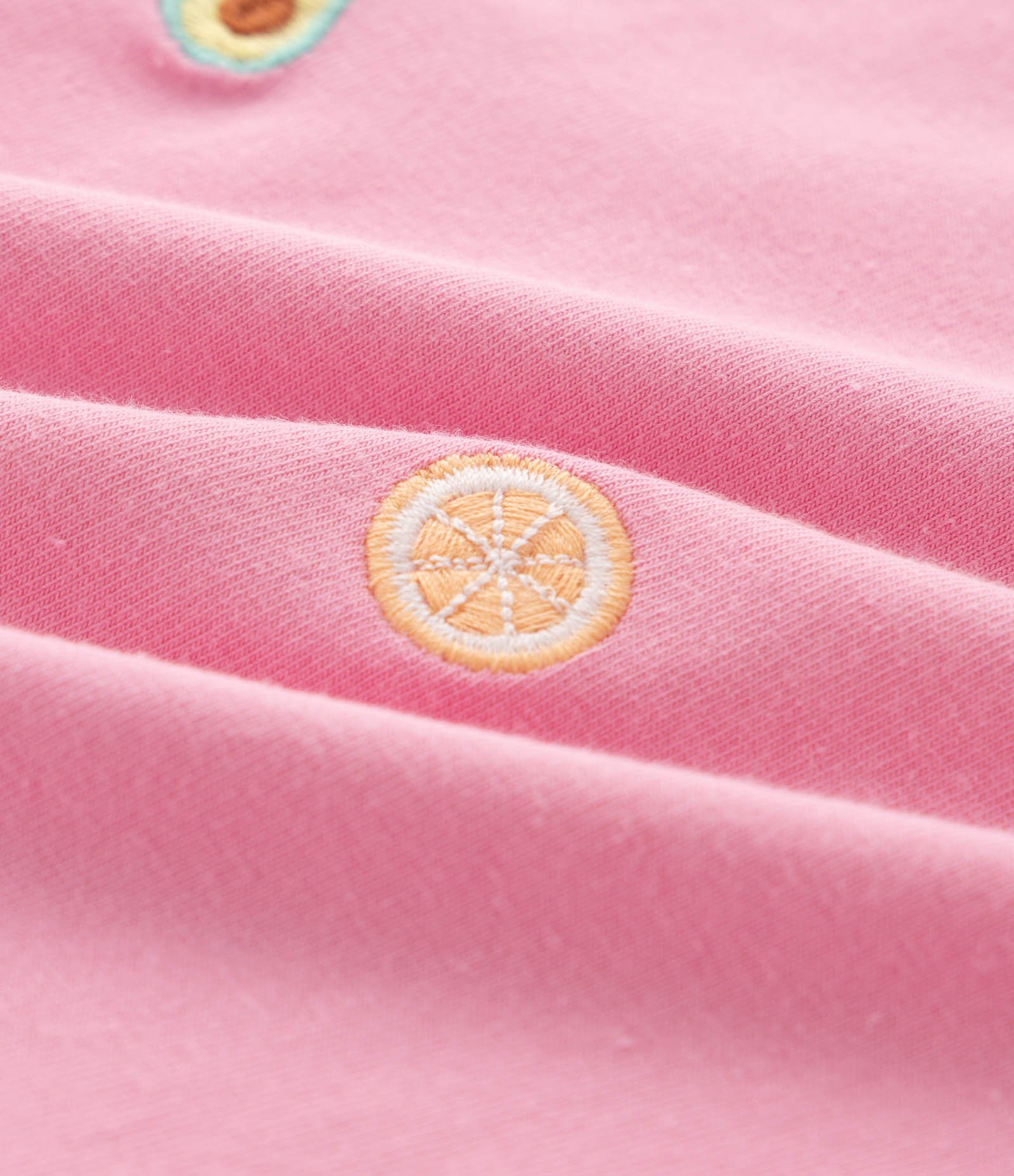 Blusa Comfort Infantil com Bordado de Frutinhas – Tam 1 a 6 Anos Rosa Claro 4