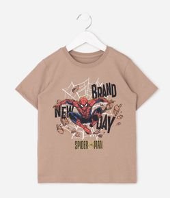 Camiseta em Algodão com Estampa Spider Man Brand New Day - Tam 4 a 12 Anos