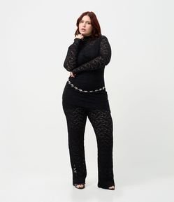 Calça Reta Renda Curve & Plus Size