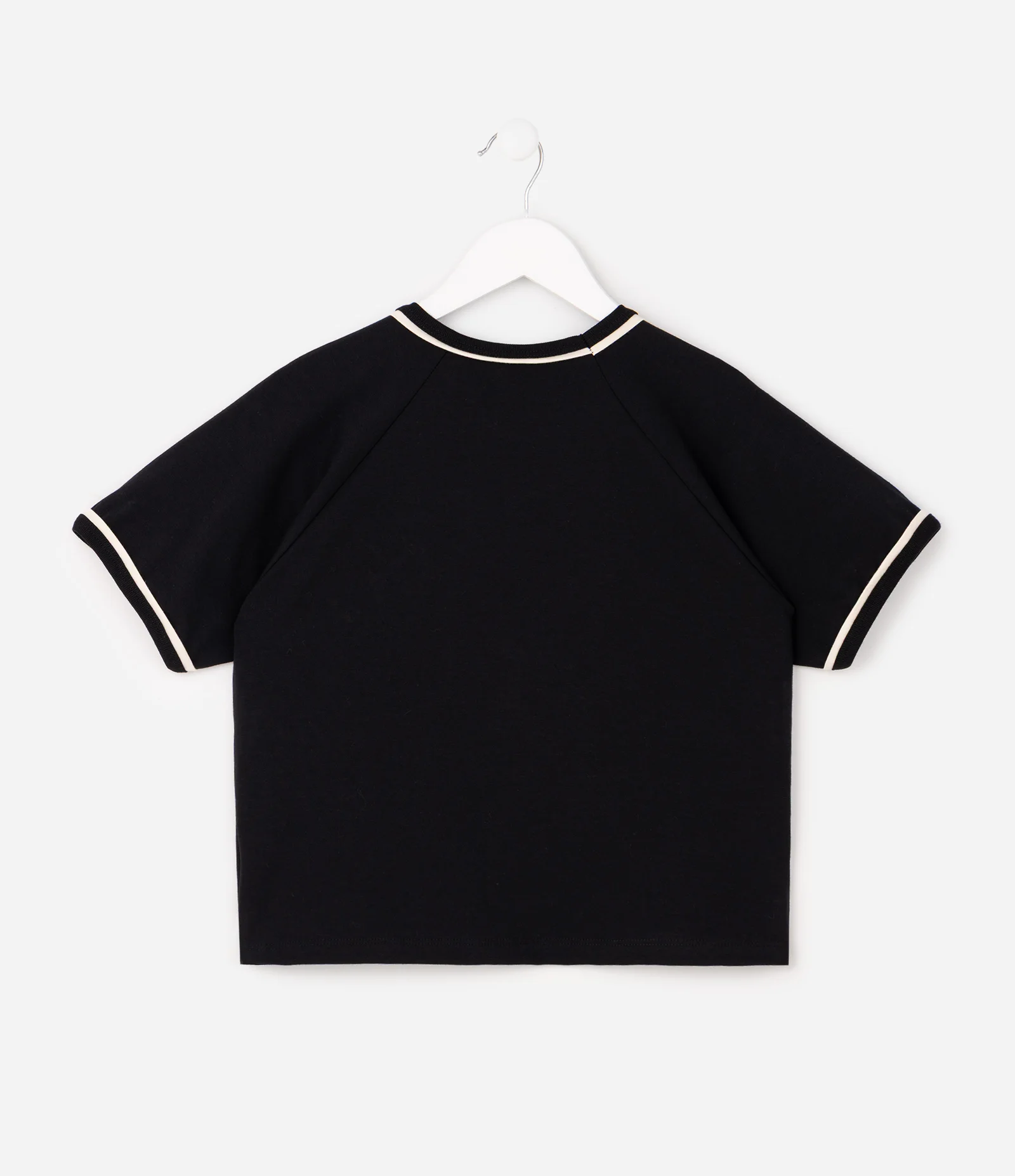 Camiseta Infantil com Laços Aplicados – Tam 5 a 14 Anos Preto 3