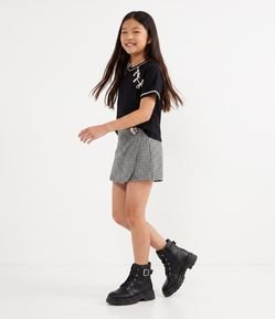 Camiseta Infantil com Laços Aplicados – Tam 5 a 14 Anos