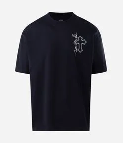 Camiseta Relaxed em Algodão com Estampa Tupac