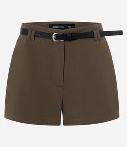 Short Alfaiatado com Cinto e Modelagem Mini