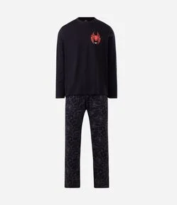 Pijama Longo em Algodão com Estampa Miles Morales