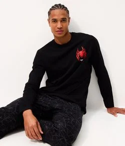 Pijama Longo em Algodão com Estampa Miles Morales