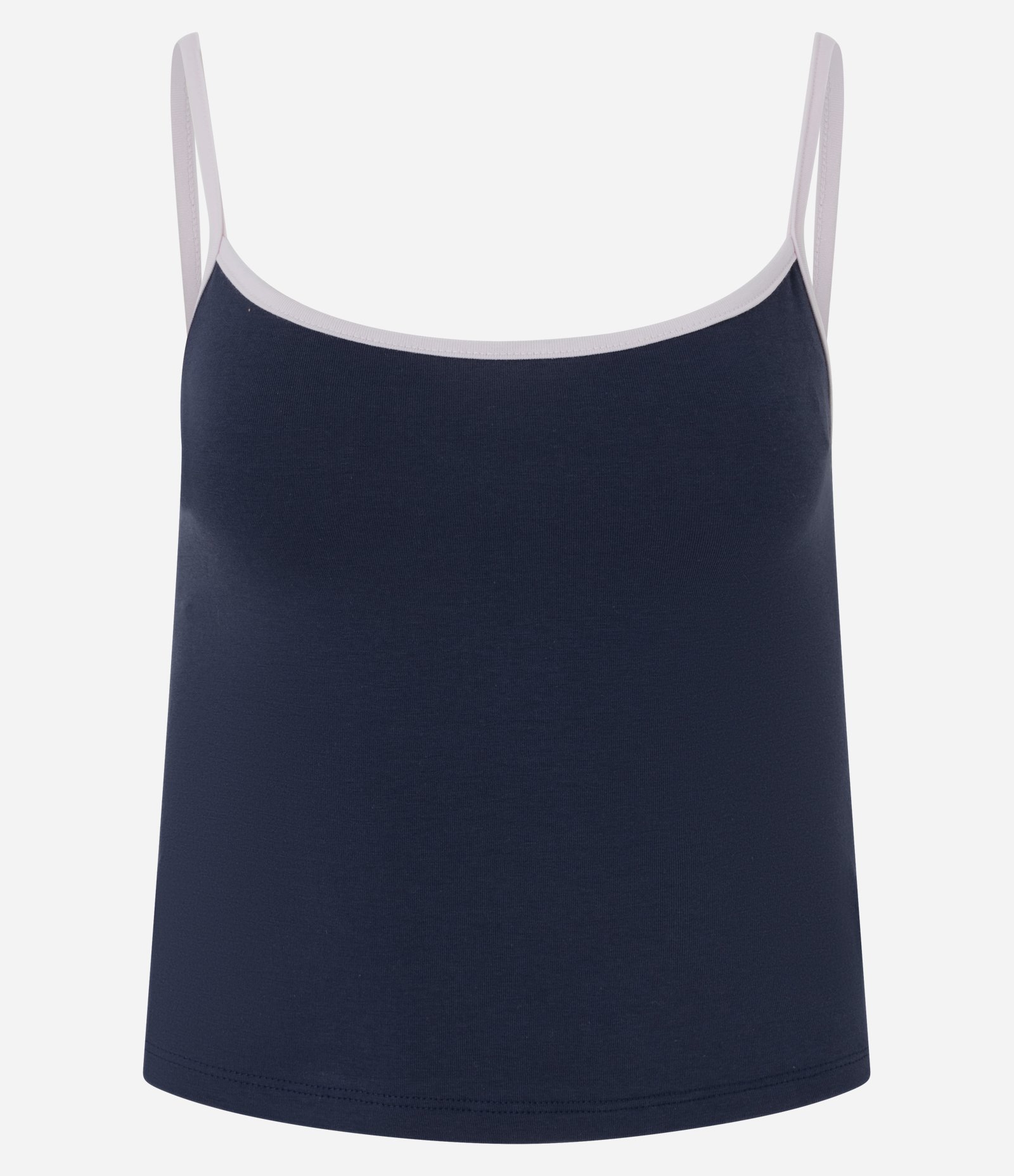 Blusa de Alcinha em Algodão com Detalhes Contrastantes Azul 1