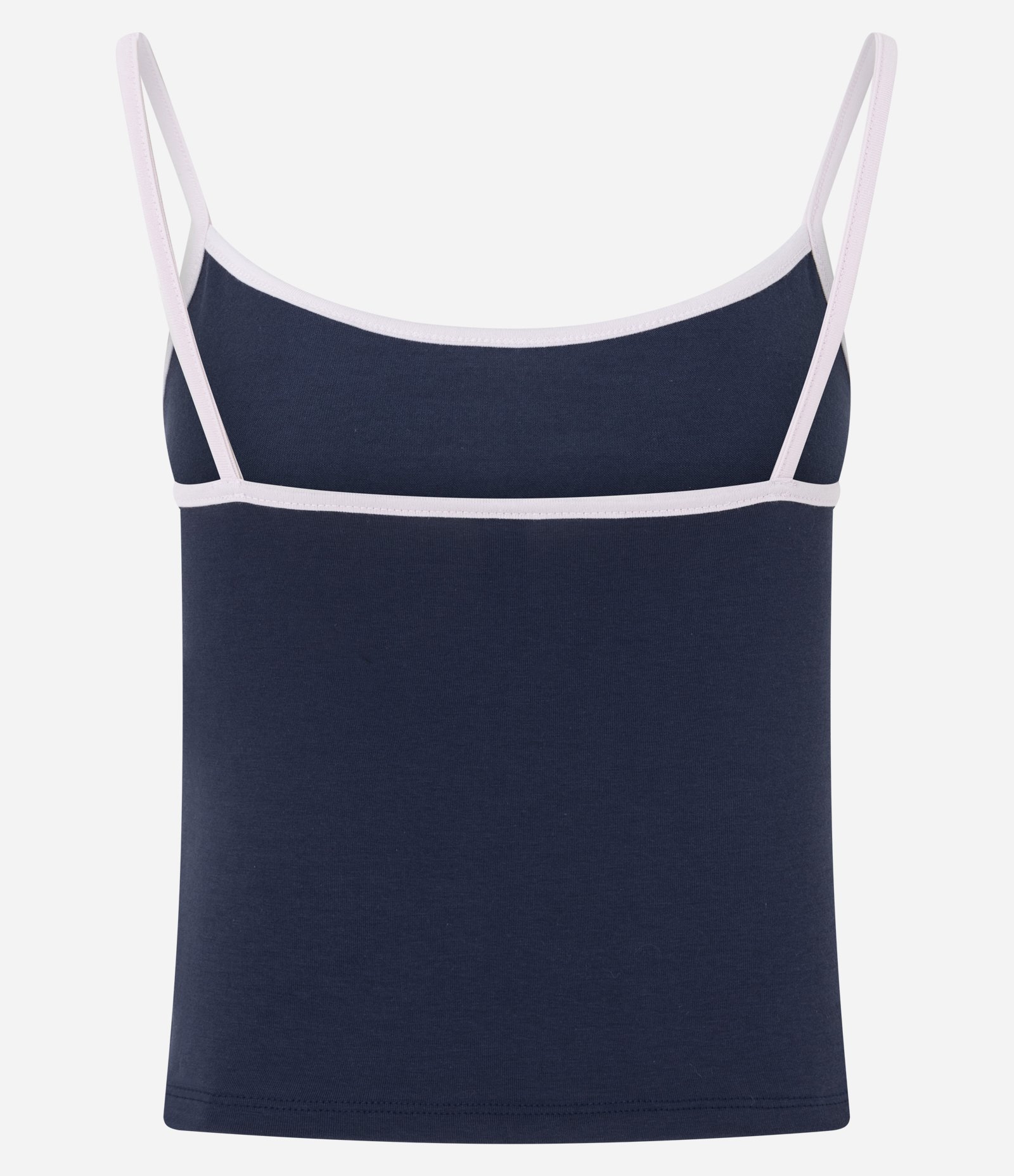 Blusa de Alcinha em Algodão com Detalhes Contrastantes Azul 2