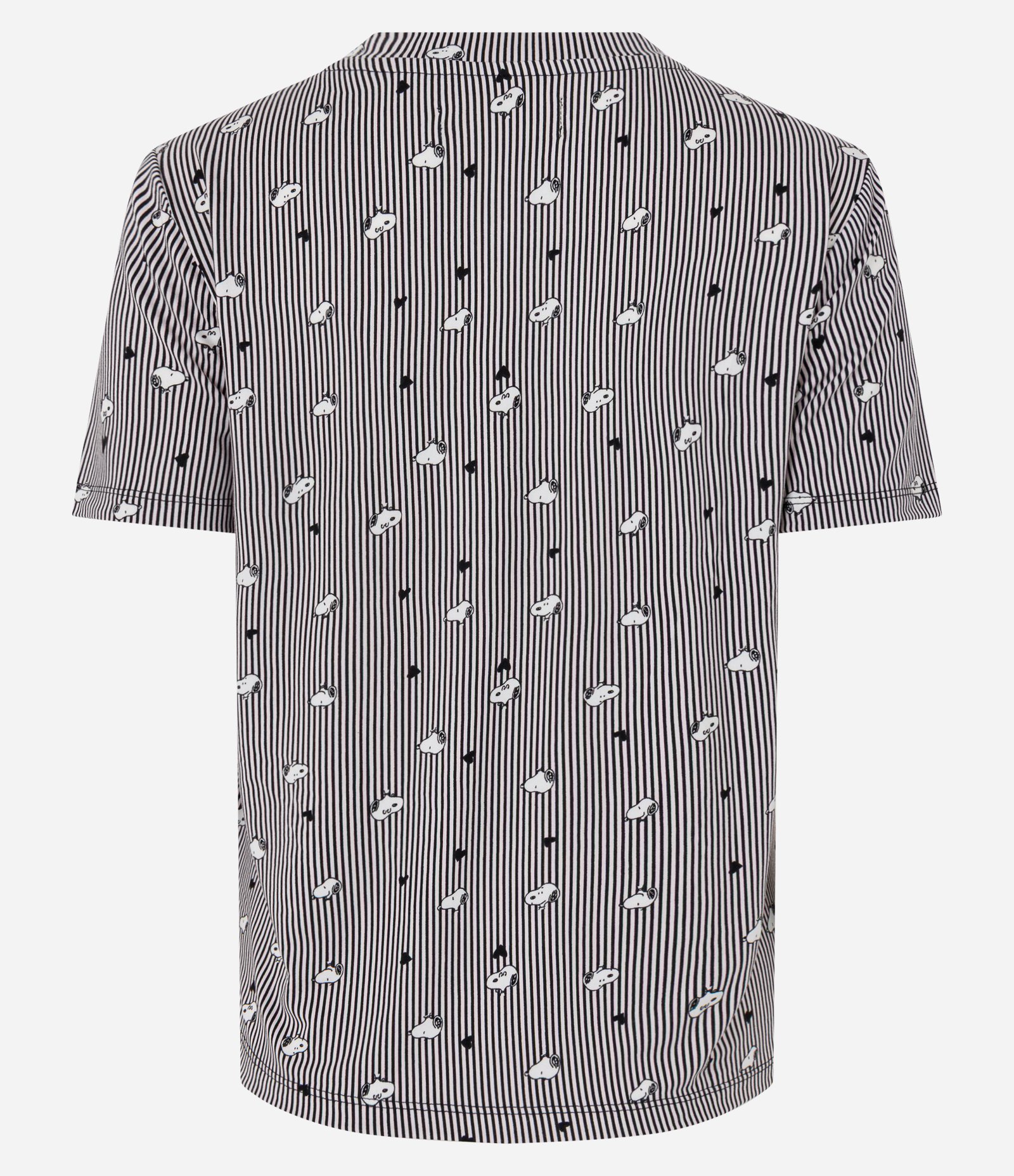 Blusa de Pijama em Peach Touch com Estampa de Listras Snoopy Cinza 7