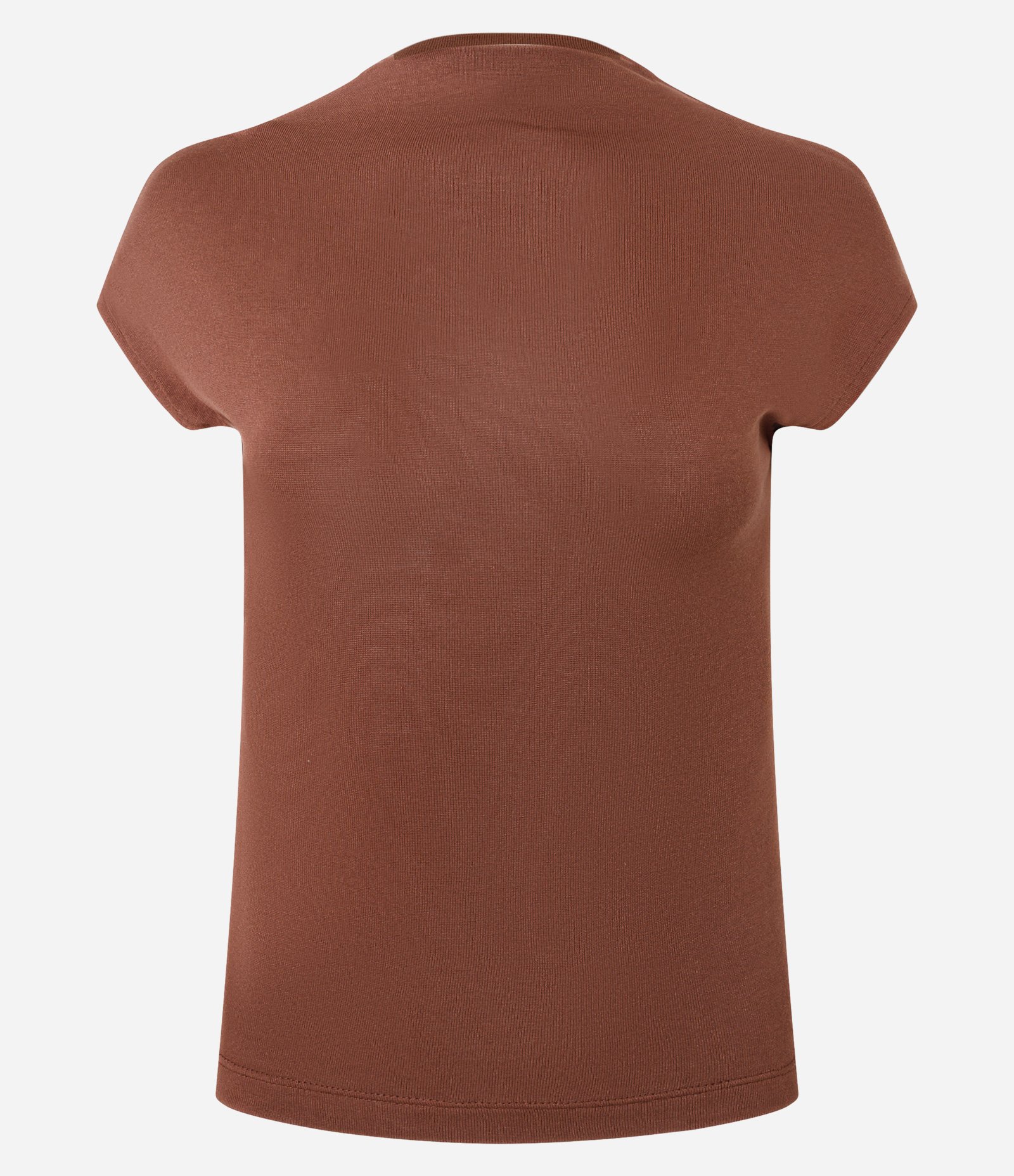 Blusa em Tricô com Gola Alta Marrom 5