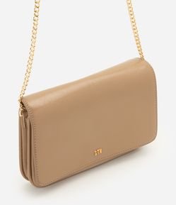 Bolsa Transversal Pequena em PU com Alça Corrente
