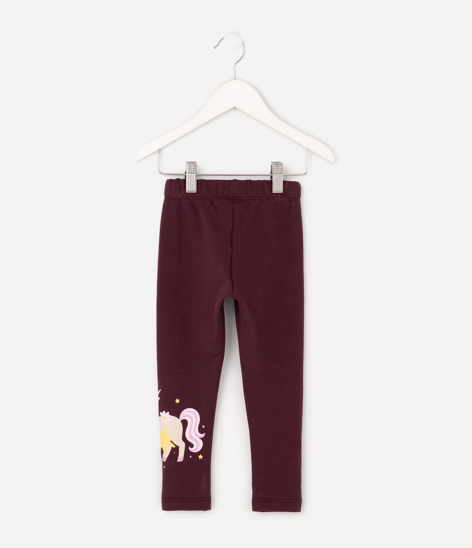 Calça Legging Infantil em Algodão com Estampa de Unicórnio - Tam 1 a 6 Anos Roxo 3