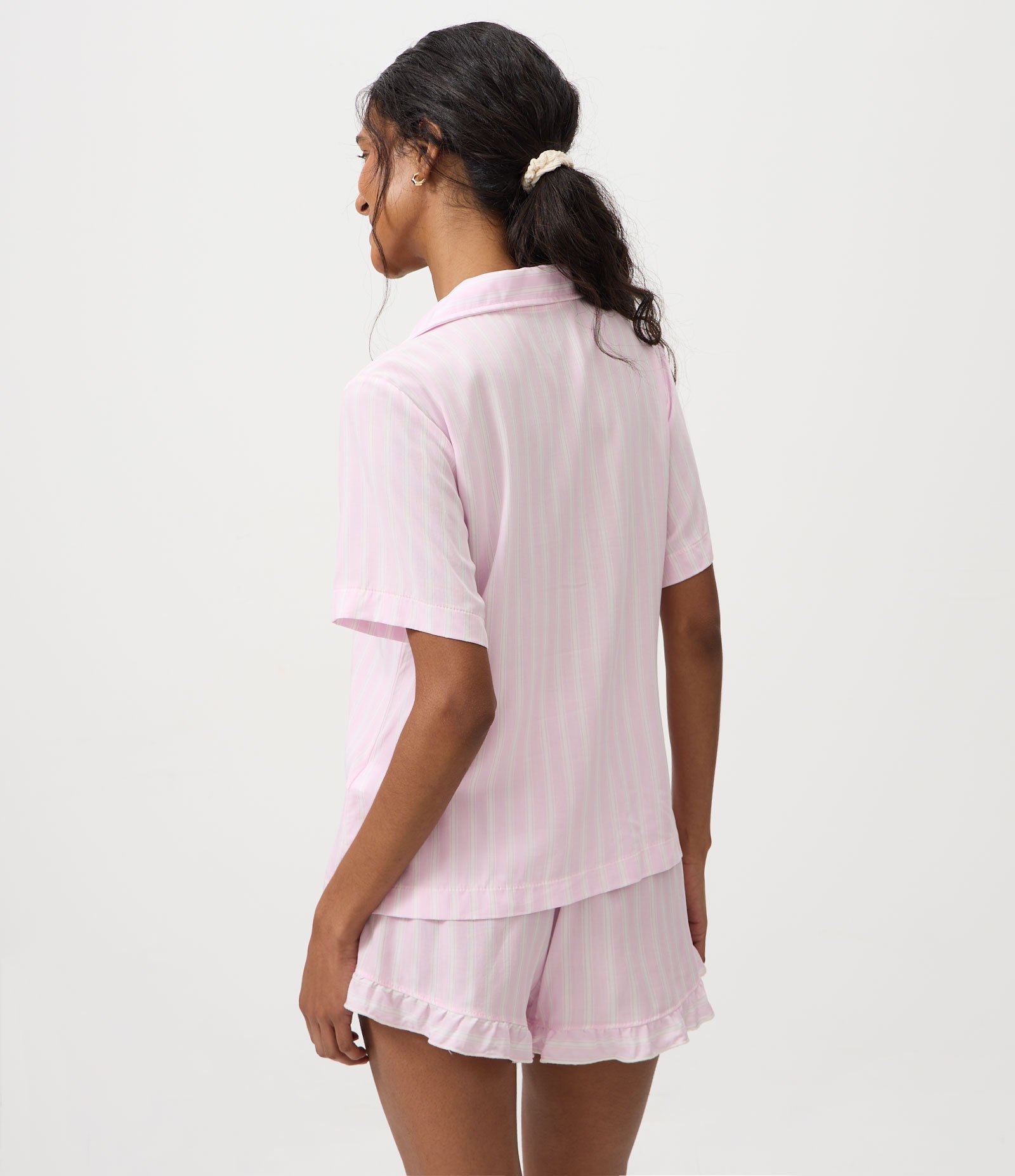 Pijama Curto Americano com Estampa Ursinhos Carinhos Rosa 4