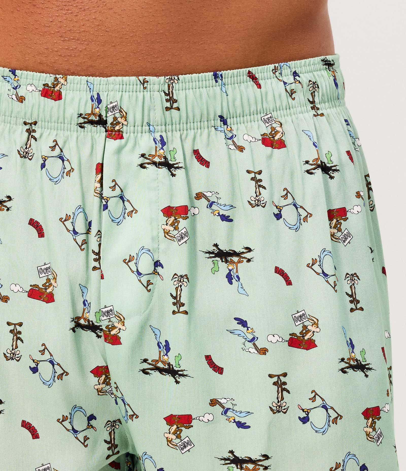 Cueca Samba-Canção com Estampa Coyote & Papa Léguas Verde 4