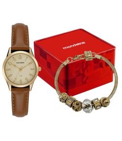 Kit Relógio Analógico Mondaine em Couro 33005LPMVDH1KA