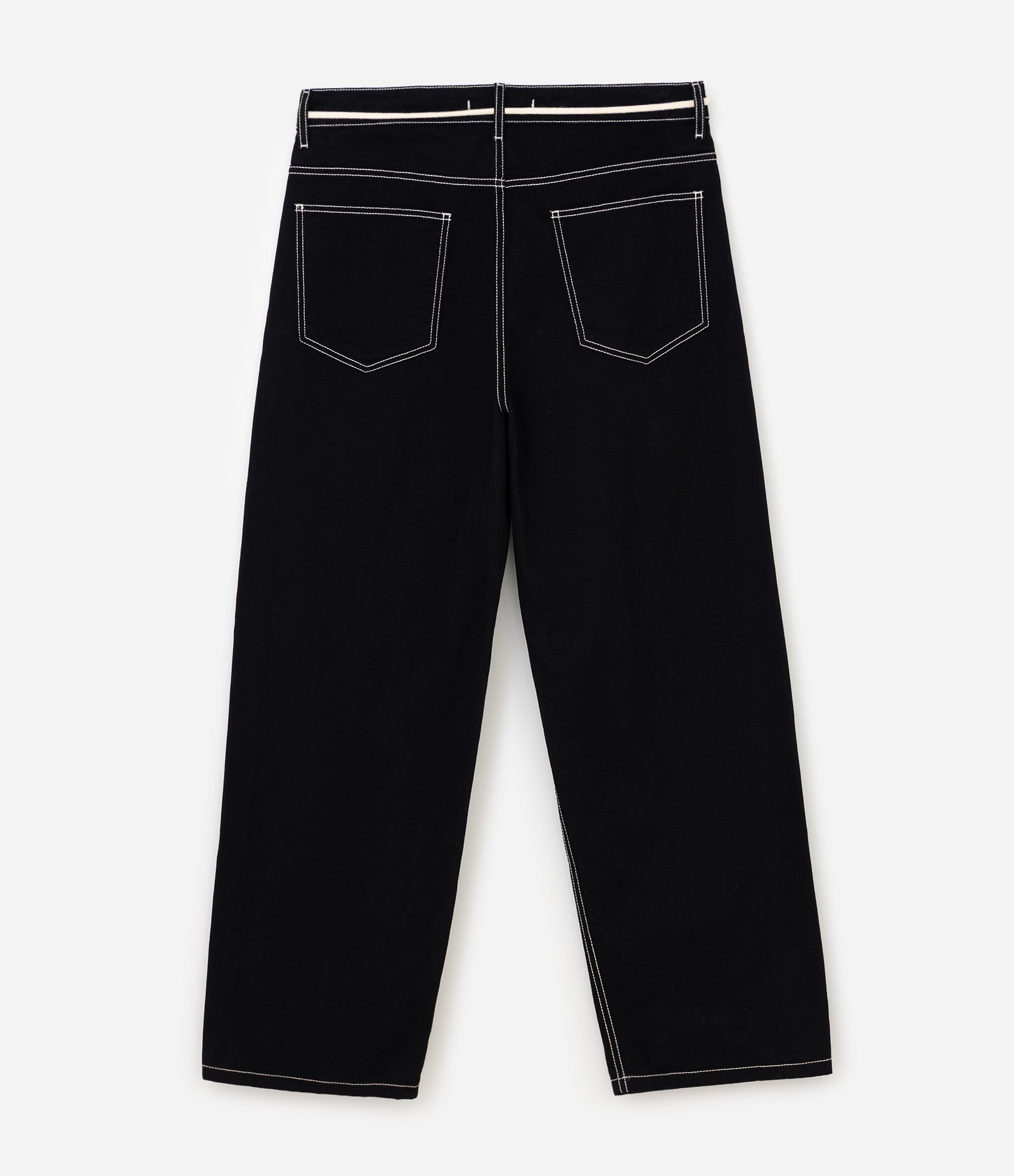 Calça Baggy Relaxed em Sarja com Cadarço Preto 6