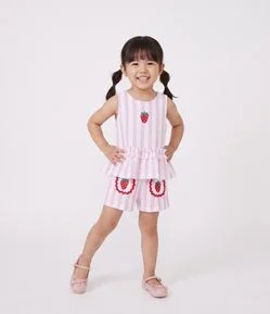 Conjunto Infantil Em Algodão com Bordado - Tam  1 a 6 Anos