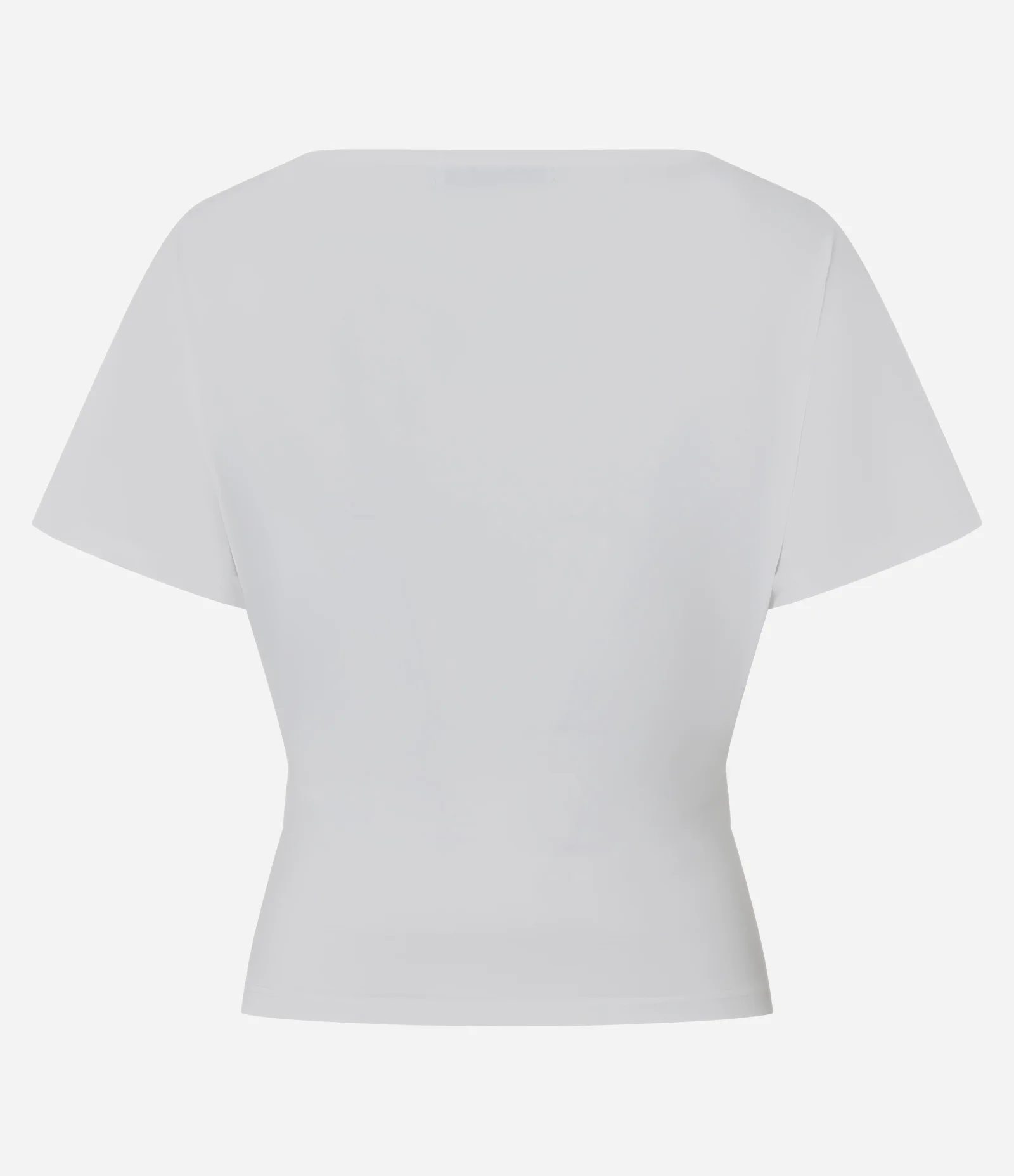 Blusa em Microfibra com Decote V e Manga Morcego Branco 6