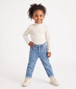 Blusa Infantil Térmica com Florzinha - Tam 1 A 6 Anos